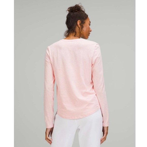 Lululemon Love Long Sleeve Shirt in Heathered Pink Mist - Picture 2 of 11